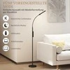 HOMCOM LED pastatoma lempa su reguliuojamu ryškumu, nuotolinio valdymo ir lietimui jautriu valdymu, 360° reguliuojamu lanksčiu kaklu, 1 valandos laikmačiu, atminties funkcija, juoda