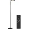 LED grindinis šviestuvas su magnetiniu nuotolinio valdymo pulteliu, lanksčiai reguliuojamas, pasukamas, metalinis, juodas