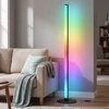Pastatomas RGB LED šviestuvas su programėlės valdymu ir muzikos sinchronizavimu, juodas, 18 x 18 x 139,4 cm