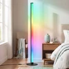 Pastatomas RGB LED šviestuvas su programėlės valdymu ir muzikos sinchronizavimu, juodas, 18 x 18 x 139,4 cm
