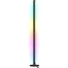 Pastatomas RGB LED šviestuvas su programėlės valdymu ir muzikos sinchronizavimu, juodas, 18 x 18 x 139,4 cm