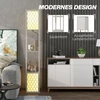 HOMCOM toršeras modernaus dizaino, 2 lentynos, virvelinis jungiklis, 26 cm x 26 cm x 156 cm, juoda + balta