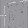 Pašto dėžutė SONGMICS, 32 x 10 x 45 cm, antracito spalvos