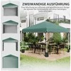 Outsunny sulankstomas pavėsinė palapinė, apie 3x3 m, vandeniui atspari, stabili, tinkama žiemai, su 2 šoninėmis sienelėmis, UV apsauga 30+, sulankstoma vakarėlių palapinė, sodo palapinė su krepšiu, sodo pavėsinė stovyklavimui, sodui, žalia