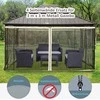 Outsunny Tinklelis nuo uodų 3x4 pavėsinei, 4 šoniniai skydeliai, su užtrauktuku