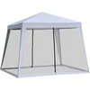 Outsunny Sodo paviljonas, pavėsinė su tinkleliu nuo uodų - pilka 3 x 3 m