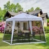 Outsunny Sodo paviljonas, pavėsinė su tinkleliu nuo uodų - pilka 3 x 3 m