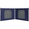 Outsunny 2 šoniniai skydai 3 x 3 / 3 x 6 m paviljono šoninės sienos, mėlyna