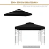 Paviljono stogas 3 x 3 m