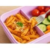 Pietų dėžutė su skyreliais ir stalo įrankiais 1 l violetinė