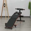 HOMCOM pilvo preso suoliukas, treniruoklis su pasipriešinimo virvėmis, daugiafunkcis, reguliuojamas ir sulankstomas, 110 kg apkrova, plieno, juodas/raudonas