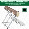 DURHAND grandininio pjūklo stovas, sulankstomas pjovimo stovas malkoms, sidabrinis, metalinis, 83 x 83 x 79 cm