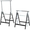 DURHAND pjūklo arklys reguliuojamo aukščio, sulankstomas, metalinis, juodas, 68x56x80-130 cm, iki 200 kg keliamoji galia