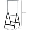 DURHAND pjūklo arklys reguliuojamo aukščio, sulankstomas, metalinis, juodas, 68x56x80-130 cm, iki 200 kg keliamoji galia