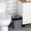 Kokybiškas plastikinis šiukšlių kambarys 9 l pilkas