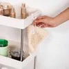 Modernhome Plastikinė vonios lentyna su 4 lentynomis ir ratukais