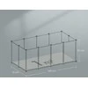 Songmics Plastikinis aptvaras su grindimis, 145x72x57 cm