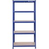 Songmics Didelio atsparumo lentynos 650 kg mėlynos spalvos