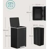 Songmics Plieninė šiukšliadėžė su pedalu 50 L, juoda