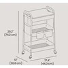 Songmics Plieninis vežimėlis su 3 lentynomis, 30.6x44.3x74.2 cm