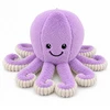 Lean Toys Pliušinis aštuonkojis su tampriais čiuptuvais, violetinis, 30 x 20 x 20 cm