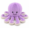 Lean Toys Pliušinis aštuonkojis su tampriais čiuptuvais, violetinis, 50 x 30 x 30 cm