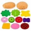 Lean Toys Pliušinis mėsainių ir sumuštinių gaminimo rinkinys, daugiaspalvis, 28 vnt.