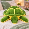 Lean Toys Pliušinis žaislas vėžlys, žalias su geltonomis detalėmis, 65 × 45 × 25 cm