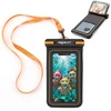 Springos Plūduriuojantis IPX8 telefono dėklas, juodas / oranžinis / skaidrus, 23,5 cm