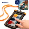 Springos Plūduriuojantis IPX8 telefono dėklas, juodas / oranžinis / skaidrus, 23,5 cm