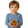 Lean Toys Plušinis kapibara raktų pakabukas su sukinejančia uodega 9 x 8 cm