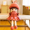 Lean Toys Plušinis lėlytė raudona suknele su kiškio ausimis 45 cm