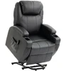 Poilsio fotelis su pakėlimo funkcija ir 150° atlošimu, juodas, 83 × 95 × 107 cm