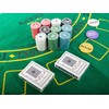 Pokerio rinkinys 200 žetonų su kortomis ir kilimėliu