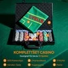 SPORTNOW pokerio lagaminas, pokerio komplektas su 400 žetonų, 11,5 g, 2 kortų kaladėmis, 5 kauliukais, dalintojo žetonu, žaidimų kilimėliu, aliumininiu lagaminu