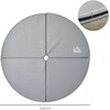 HOMCOM Pole Dance kilimėlis, 5 cm storio apvalus plastikinis kilimėlis skirtas Pole Dance pratimams, gimnastikai, jogai, šviesiai pilkas