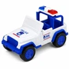 Lean Toys Policijos vilkikas su patruliniu automobiliu mėlyna ir balta 2 vnt.