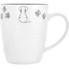 Porcelianinis puodelis su šuns motyvu, baltas, 380 ml, 12,5 × 8,5 × 10,5 cm