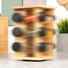 Prieskonių laikiklis Vilde su stikliniais indeliais, 85 ml, bambukas