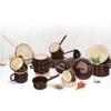 Orion Emailliuotas puodas 14 cm, 900 ml, rudas