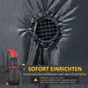 Pripučiama kalėdinė dekoracija pingvinas su 3 LED lemputėmis, raudona, juoda ir balta, 162 × 100 × 250 cm