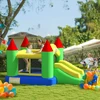 HOMCOM pripučiama pučiamoji pilis pūtiklis vaikiška pučiamoji pilis žaidimų pilis šliaužynė batutas apsauginis tinklas 3-10 metų Oksfordas 300x180x160cm
