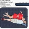 "Outsunny Airbed" sulankstoma dvigulė stovyklavimo lova, tamsiai mėlyna, 203x152x22cm