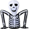 Pripučiamas Helovino skeletas, ropojantis, su LED apšvietimu, juodos ir baltos spalvos, 153 x 53 x 142 cm