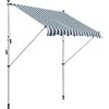 Outsunny Reguliuojamo aukščio markizė, balkono markizė - žalia su balta 200 x 150 cm
