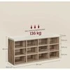Songmics Vasagle Batų lentyna su sėdyne 30,3 x 104 x 48 cm kupranugario rudos spalvos