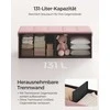 Songmics Taburetė su daiktadėže 38 x 110 x 38 cm pastelinės rožinės spalvos