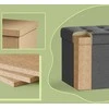 Songmics Pufas 38x38x38 cm tamsiai pilka