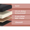 Songmics Pufas daiktadėžė iš MDF ir aksomo, 31x41x31 cm, 32 l