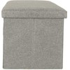 Ikonka Sulankstomas pufas su dėže pilkas didelis 76x38x38cm